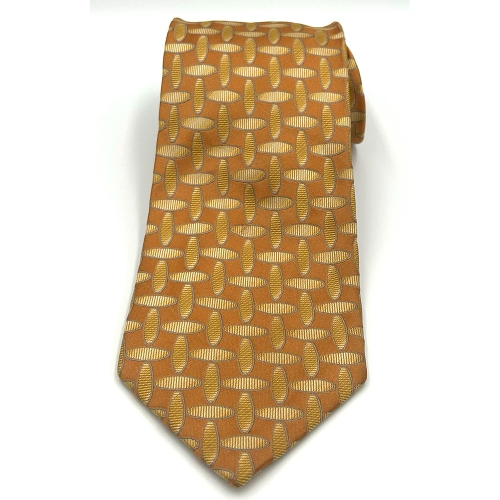 Stacy Adams Signature 100% Silk Man Made Long Mens Neck Tie Gold Multi 3.75 x 62